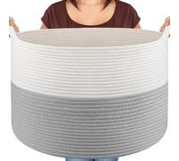 Vendos85 Panier à linge pliable - Blanc/gris