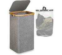 Vendos85 Panier à linge pliable - Gris