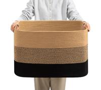 Vendos85 Panier de rangement en lin - Kaki