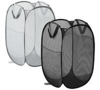 Vendos85 Paniers à linge pliables - Noir