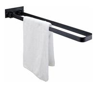 Vendos85 Porte-serviette mural pliable - Noir mat