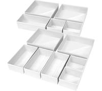 Vendos85 Set 12 boîtes de rangement - Blanc