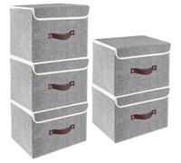 Vendos85 Set 5 boîtes de rangement - Gris foncé