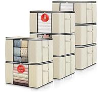 Vendos85 Set 8 boîtes sous lit - Beige