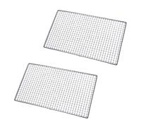 VENEKA Lot de 2 treillis métalliques à trous carrés pour grillades barbecue 30 x 45 cm