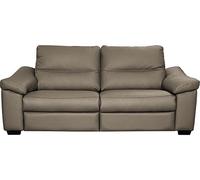 VENESETTI Canapé 3 Places en 100% Tout Cuir épais Italien Vachette Hambourg, Couleur Taupe