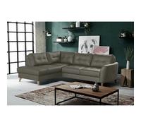 VENESETTI Canapé d'angle convertible - Gris foncé
