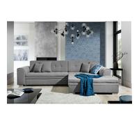 VENESETTI Canapé d'angle Soho 5/6 places - Tissu gris