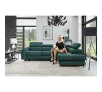 Venesetti Karl - Canapé d'angle convertible - 5 places - Velours vert