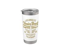 Venice Beach California Retro Vintage Surf Design vieilli Gobelet isotherme en acier inoxydable double paroi