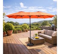Concept Usine – Parasol rectangulaire Venice – double 2,7 x 4,6 m – terracotta marron