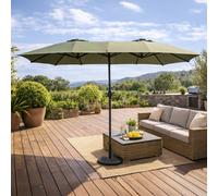 Concept Usine Parasol rectangulaire double Venice 2,7 x 4,6 m Vert