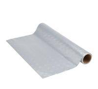 Vénilia Papier adhésif Argent Cannelé aspect industial Mat - 67,5cm x 1,5m - Épaisseur 215μ, Film autocollant pour meuble et cuisine, film décoratif, papier peint, PVC sans phtalates, Fabriqué en UE