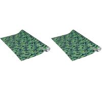 Venilia Papier adhésif | Jungle Feuilles Tropic | 45 cm x 2 m, Épaisseur 95μ | Film autocollant pour meuble et cuisine, film décoratif, papier peint | PVC sans phtalates | Fabriqué en UE (Lot de 2)