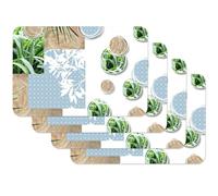 Venilia Set de Table imprimé Fresh Nature, Napperon pour Salle à Manger, Tapis de Table à Manger, rectangulaire, 4 pièce, 45 x 30cm, 59106