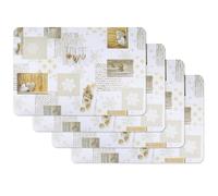 Venilia Set de table imprimé Noël Snow white, Napperon pour salle à manger, Tapis de table à manger, rectangulaire, 4 pièce, 45 x 30cm, 59067