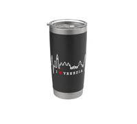 Venise Skyline Battement de Cœur Italie J'aime Venezia Gobelet isotherme en acier inoxydable double paroi