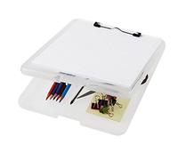 VENJA (LABEL) Porte-bloc portable || Boîte de rangement en plastique pour documents A4 pour fournitures de bureau à domicile (multicolore)