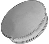 Vent Systems Bouchon en T métallique de 100 mm. Embout en acier galvanisé. Couvercle de grille d'aération pour sèche-linge. Embout en acier de 100 mm. Raccord de conduit rond en métal