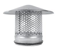 Vent Systems Couvercle rond pour tuyau de poêle 125 mm Couvercle de cheminée en acier galvanisé avec housse de pluie Hotte de cheminée avec chapeau pour toit/extérieur