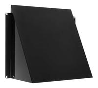 Vent Systems Couvre-évent de 8" x 8" pouces - Couvre-évent/déflecteur d'évacuation d'aérateur en acier galvanisé - Protège-évent d'extraction noir pour intérieur/extérieur/mur/VR/remorque - Capot
