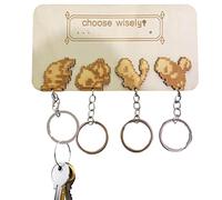 VENTDOUCE Mur en Bois Rack, Panneau À Clés en Bois Et Range-clés en Métal, Pendentif Image Dessin Animé Décorations Embellir, Déco Design & Moderne, Rangement & Organisation aison