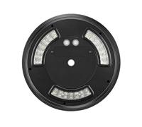 Vente au détail Drapeau Luminaire Solaire Extérieur Noir | Lampe mât de drapeau 128 LED avec boîtier en ABS et configuration sans câble pour espaces de cour
