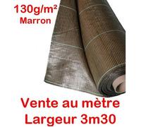 Vente au mètre / 130g/m2 Toile Bache de paillage tissée Marron Anti-Mauvaises Herbes