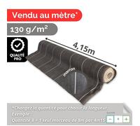 Vente au mètre / Largeur 4,15m / Toile Bache de paillage tissée 130g/m2 Anti-Mauvaises Herbes / Coloris Marron