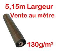 Vente au mètre Largeur 5,15m 130g/m2 Toile Bache de paillage marron tissé 130g