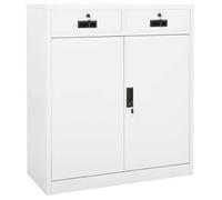 (Vente chaude)Armoire de bureau 1 PC - SWEETY - Armoire de rangement - pour bureau - Blanc 90x40x102cm Acier,732354