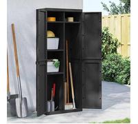 (Vente chaude)Armoire de rangement 1PC - SWEETY - Support/Cabinet de rangement - Dessus robuste - d'extérieur noir 65x37x165cm PP,13