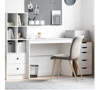 (Vente chaude) - BUREAU Blanc KENNETH - 1 PCS - Table d'écriture Blanc 100 x 40 x 76 cm4079