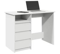(Vente chaude) - BUREAU Blanc KENNETH - 1 PCS - Table d'écriture blanc 102x50x75 cm bois d'ingénierie7739