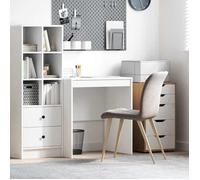 (Vente chaude) - BUREAU Blanc KENNETH - 1 PCS - Table d'écriture Blanc 70 x 50 x 76 cm4079