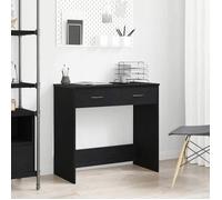 (Vente chaude) - BUREAU Noir KENNETH - 1 PCS - Table d'écriture avec tiroir Chêne noir 80 x 40 x 75 cm Bois d'ingénierie4115
