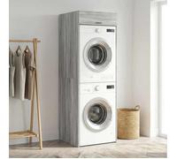 (Vente Chaude)Cabinet pour machine à laver - JILLE'S - Colonne salle de bain buanderie Gris Sonoma 67 5x68x200 cm 9864489