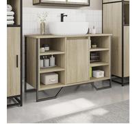 (Vente chaude)Meuble-lavabo de Salle de Bain, Cabinet Sous évier,JILL'S, Meuble WC, chêne sonoma 91x35x60 cm - M417616