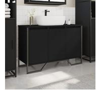 (Vente chaude)Meuble-lavabo de Salle de Bain, Cabinet Sous évier,JILL'S, Meuble WC, noir 91x35x60 cm - M806131