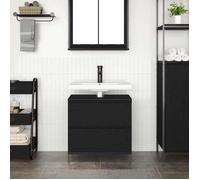 (Vente chaude)Meuble-lavabo de Salle de Bain, Cabinet Sous évier,JILL'S, Meuble WC, tiroirs chêne noir 60x34,5x60 cm - M960409