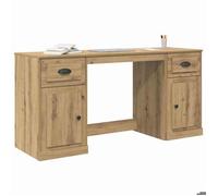 (Vente Chaude)Meuble ordinateur/Bureau PC - CLOUD - Cabinet de Bureau avec armoire Chêne artisanal 154,5x50x75 cm 6214266
