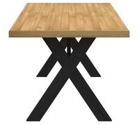(Vente Chaude)Table cuisine(Rectangle),SOLOMON,Brun Table à manger - FAFA-TOP - Meuble de salon - NOAIN pieds en forme dex160x90x75c