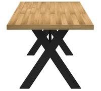 (Vente Chaude)Table cuisine(Rectangle),SOLOMON,Brun Table à manger - FAFA-TOP - Meuble de salon - NOAIN pieds en forme dex180x90x75c
