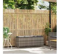 VENTE-FLASH Banc de jardin - Siège/Meuble - avec coussin gris 110x30x40,5 cm résine tressée @7152616