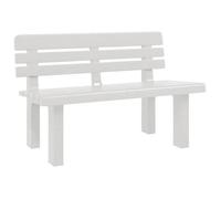 VENTE-FLASH Banc de jardin - Siège/Meuble - blanc 110x52x71 cm polypropylène @1466521