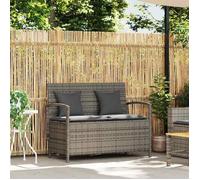 VENTE-FLASH Banc de rangement de jardin - Siège/Meuble - avec coussin gris résine tressée @2660894