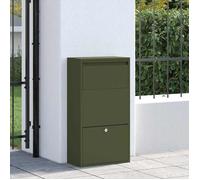 VENTE-FLASH Boîte de dépôt de colis Vert olive 44 x 22 x 82 cm Acier,avec manuel de montage（18743574）VIDAXL
