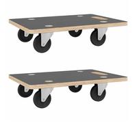 VENTE-FLASH Chariots de transport 2 pcs - rectangulaire 50x35x11,5 cm - 250 kg(1710154889)VIDAXL