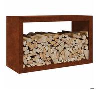VENTE-FLASH Étagère à bois 100x40x60 cm acier résistant aux intempéries avec manuel de montage（96872577）VIDAXL