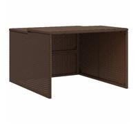 VENTE-FLASH Garage - Pour robot tondeuse marron 86x90x52/57 cm résine tressée(918705)ZLH